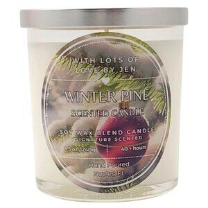With Lots Of Love By Jen Winter Pine Scented Candle